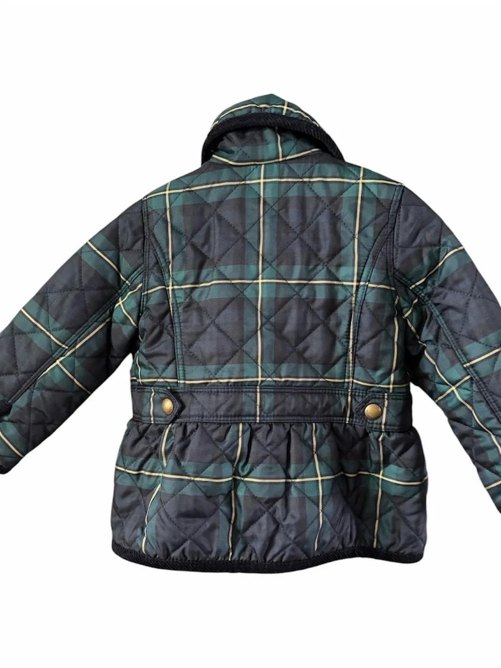 Ralph Lauren Quilted Plaid Infant Jacket - Green/Blue Size 12 Months